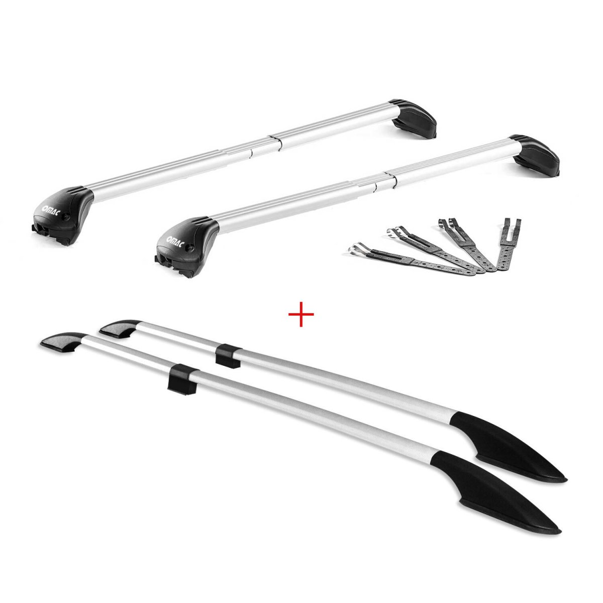 RAM PROMASTER CITY Roof Rack Roof Rail SET - Omac - 2524933L + 2616933-SET - Gray - '15-'22 RAM PROMASTER CITY Roof Rack Roof Rail SET - Omac - 2524933L + 2616933-SET - Gray - '15-'22